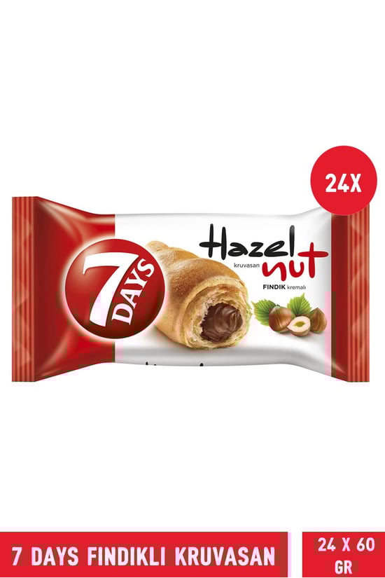 7 Days Fındıklı Kruvasan 60 Gr - 24 Adet