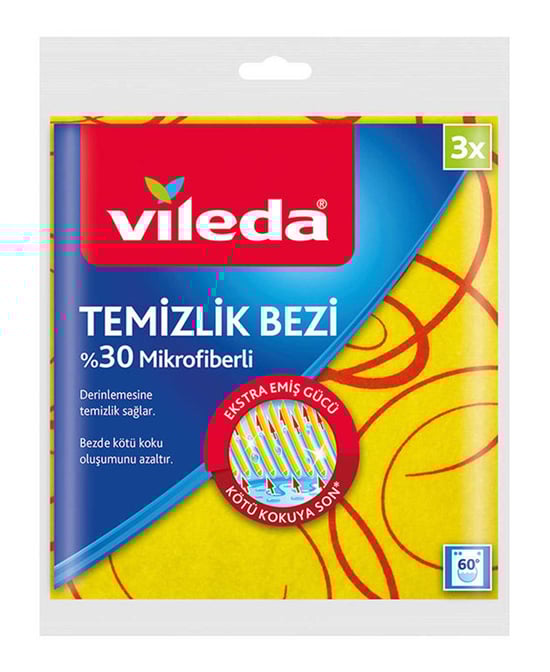 Vileda %30 Mikrofiberli Temizlik Bezi 3'lü