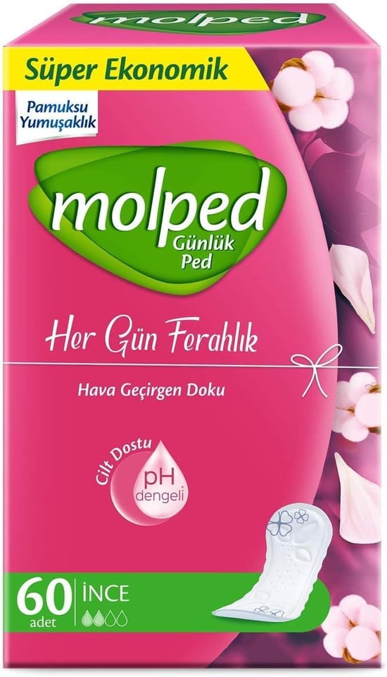 Molped Günlük Ped Hergün Ferahlık 60 Adet İnce