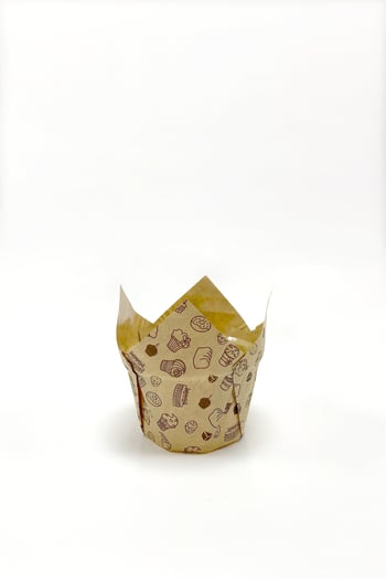 Dolphin Muffin Kek Kapsülü Kalın Tulip Kraft Desenli 50 Adet