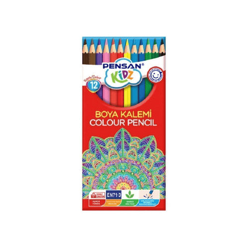 Pensan Ki̇dz 12 Renk Tam Boy Kuru Boya