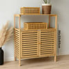 İnura Global İbico İ21-149 Çok Amaçlı Dolap ( Ahşap Bambu ) ( Organizer Raflı ) ( 66x33x85cm )
