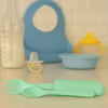 Wee Baby Çatal Kaşık Saklama Kabı - Yeşil