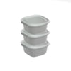Dünya Dp-31272-999 ( Kare ) ( 3pcs = 1000ml ) Easy Keep Saklama Kabı ( Renkli Plastik & Şeffaf Kapak )