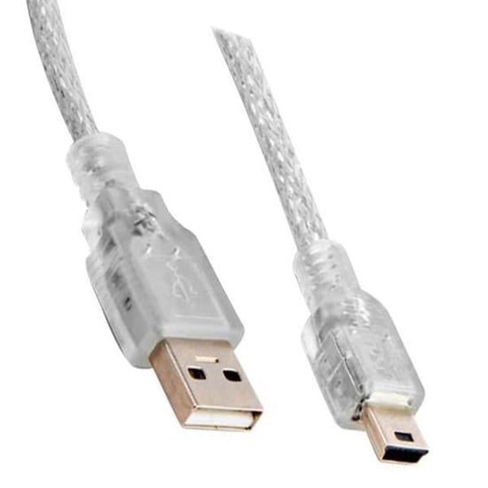 Usb 2.0 Şeffaf 3 Metre Mini 5 Pin Kablo