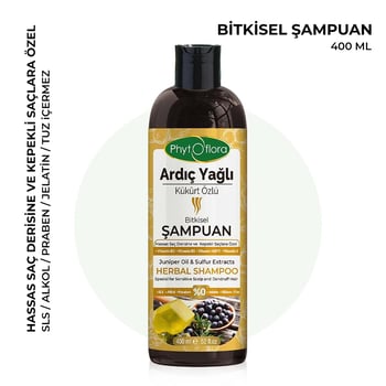 Phytoflora Ardıç Yağlı Kükürt Özlü Bitkisel Şampuan 400 Ml