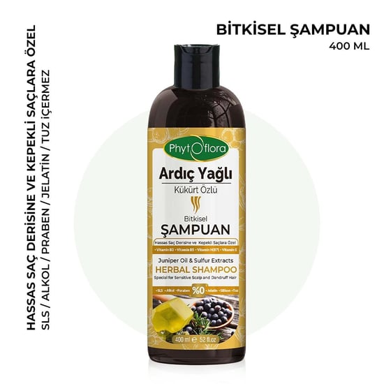 Phytoflora Ardıç Yağlı Kükürt Özlü Bitkisel Şampuan 400 Ml