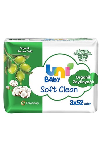 Soft Clean Islak Havlu Organik Zeytinyağlı 3 X 52'lı