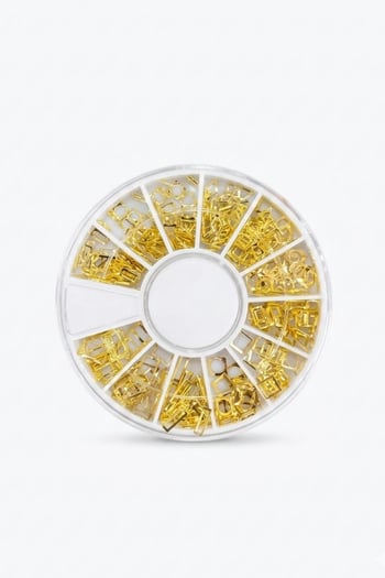 Misyul Tırnak Süsleme Taşı 12 Gözlü Mix Paket Gold Kare Mıs-2085