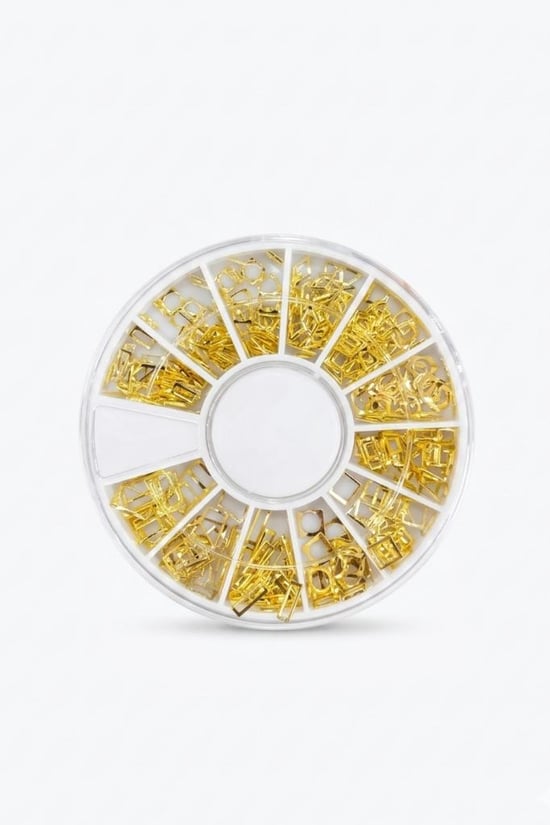 Misyul Tırnak Süsleme Taşı 12 Gözlü Mix Paket Gold Kare Mıs-2085