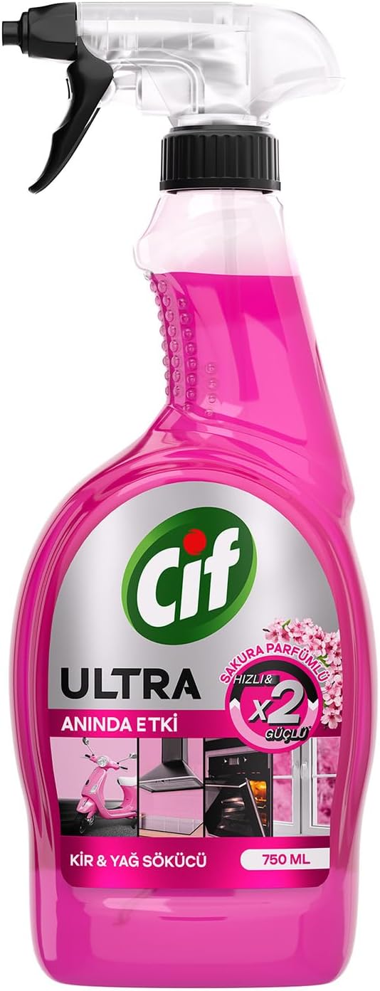 Cif Ultra Anında Etki Kir&yağ Sökücü Sprey 750 Ml Sakura