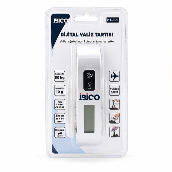 İ11-029 ( Valiz Model ) Dijital Valiz Terazi Tartı Kantar ( Pilli ) ( Max=50kg ) ( Hasassiyet = 10gr )