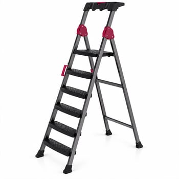 Lorenzo Mrd-105 ( 5+1 ) Basamaklı Metal Merdiven ( 150kg.taşıma )