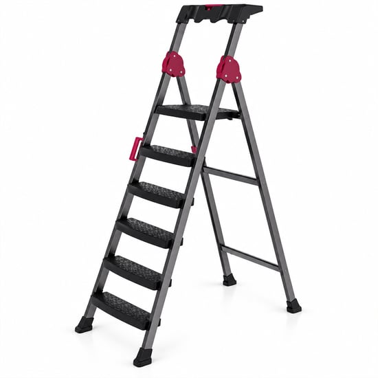 Lorenzo Mrd-105 ( 5+1 ) Basamaklı Metal Merdiven ( 150kg.taşıma )