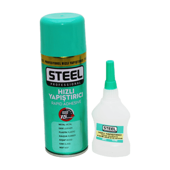 Steel Ck-5418 ( 400ml+70gr=brüt ) Hızlı Yapıştırıcı (mdf-ahşap-metal-deri-kauçuk-plastik-cam)