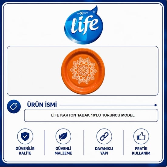 Life Lüks Karton Tabak 10'lu ( TURUNCU MODEL )