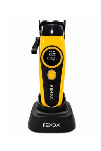 Fenda Profesyonel Standlı Göstergeli Saç Tıraş Makinesi 8500 Rpm Sarı Fndsklks0014s