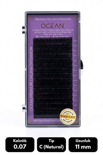 Ocean 0.07c Natural Kıvrım 11 Mm Soft Eyelash Doğal İpek Kirpik 16'lı