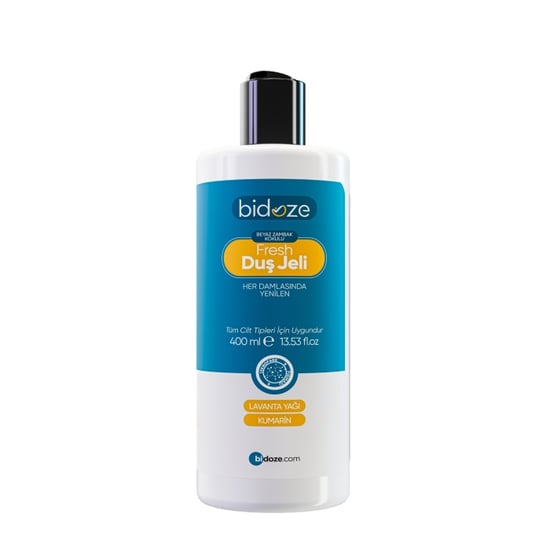 Bidoze Fresh Beyaz Zambak Kokulu Duş Jeli 400 Ml | Lavanta Yağı Özlü Nemlendirici Vücut Şampuanı