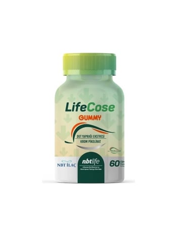 Nbt Life Lifecose Gummy 60 Kapsül Dut Yaprağı Ekstresi ve Krom Pikolinat İçeren Takviye