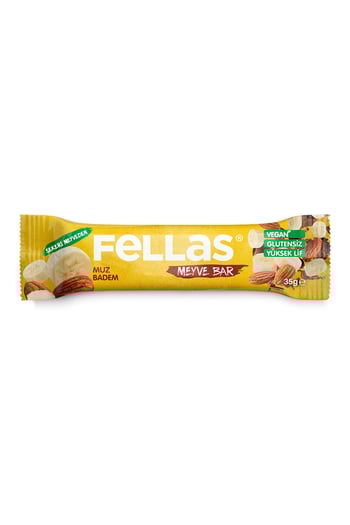 Fellas Meyve Bar - Muzlu ve Bademli 35g x 12 Adet