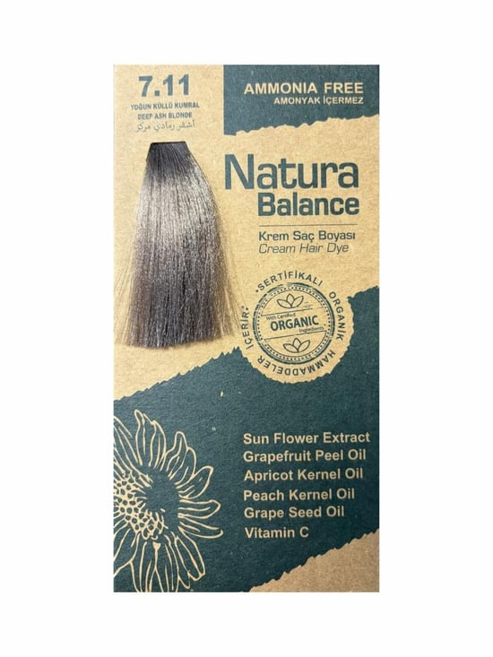 Natura Balance Saç Boyası 7.11 Yoğun Küllü Kumral