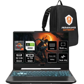 Asus Tuf Gaming A15 Ryzen 7 7445HS RTX 3050 Gaming Laptop 32GB RAM 4TB SSD 15.6" FHD 144Hz FreeDOS +