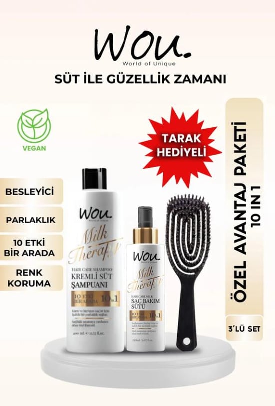 Wou World Of Unique Milk Therapy Şampuan 400 Ml+milk Therapy Milk