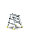 Safir Serisi – 3+3 Basamaklı Çift Çıkışlı %100 Alüminyum Merdiven | Ev Bahçe Ofis Kullanımına Uygun
