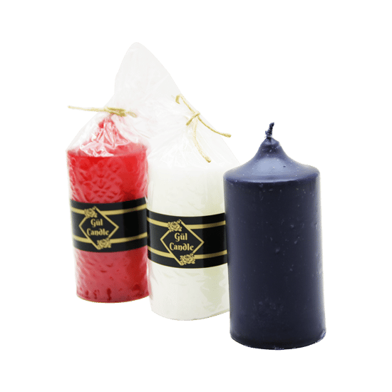 Gül Candle ( 5x10 & Orta ) ( Renkli ) Takoz Mum