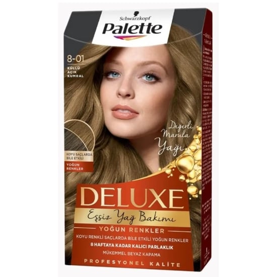 Palette Deluxe 8/01 Küllü Açık Kumral Saç Boyası