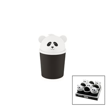 Qlux L-00988 Panda ( Mini ) Masa Üstü Çöp Kovası ( Ofis & Çocuk Odası & Makyaj Vb.)