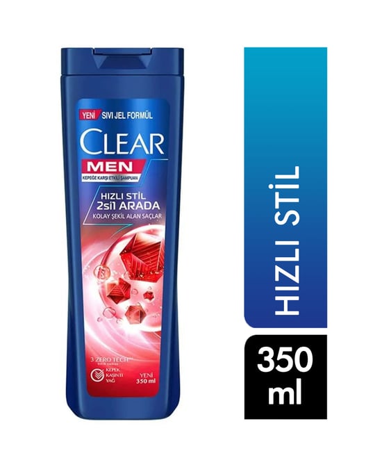 Clear Men Hızlı Stil 2si 1 Arada Kepeğe Karşı Etkili Şampuan 350 ml
