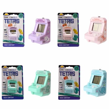 Karışık Mini Oyun Konsolu 23 Oyun Modlu Tetris Anahtarlık