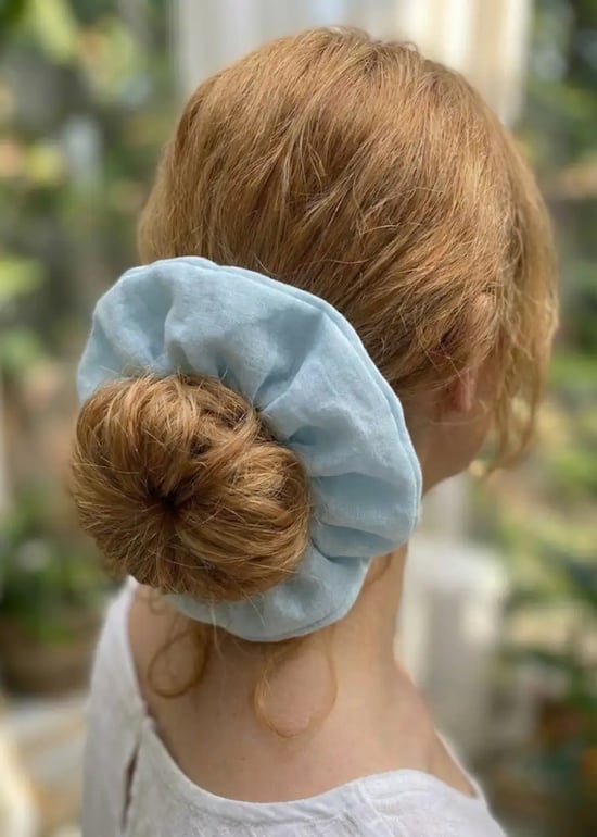 Muslin Scrunchie Toka Mavi
