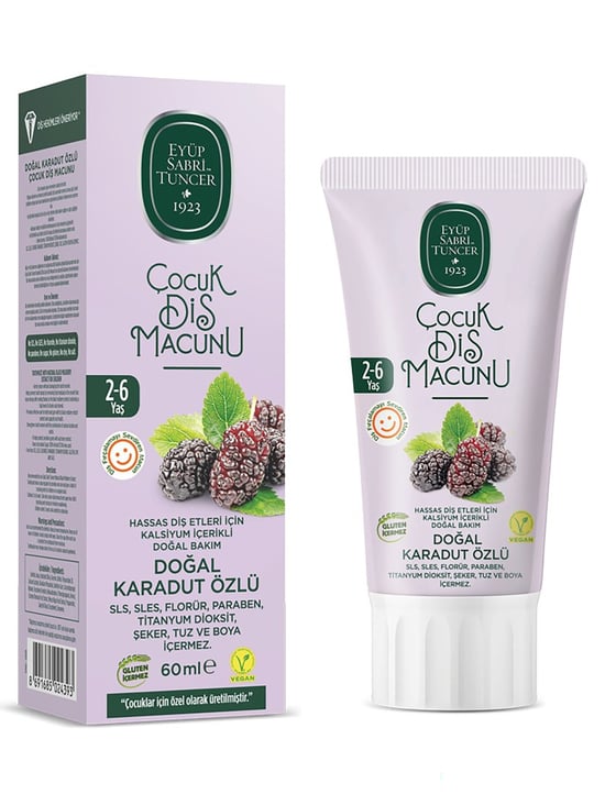 Eyüp Sabri Tuncer Doğal Karadut 2-6 Yaş 60 Ml Çocuk Diş Macunu