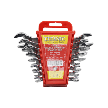 Titanic Tools (8pcs) (6-22mm) Ağzı Açık Anahtar Takımı ( Plastik Stand Taşıma Aparatlı )