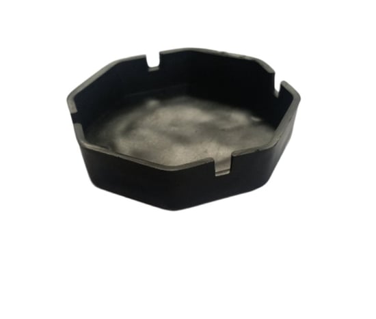 Tek Naturel Siyah Küllük 6'lı Yuvarlak Küllük