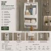 Qlux L-00287 Flexi Plastik Banyo Rafı Şampuanlık ( 2 Katlı & Askılı )