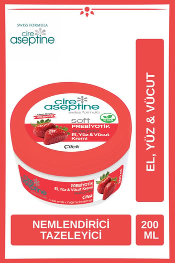 Cire Aseptine Soft Çilek Özlü Nemlendiricili Prebiyotik Krem 200 Ml