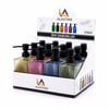 Alvetro Alv-08 Alvetro Alv-04 ( Cam ) ( Kare & Renkli Şeffaf Şişe -- Buzlu Çizgili Desen ) Sıvı Sabunluk ( 410ml )