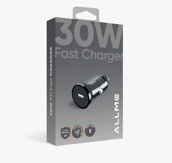 Allme Pd 30w Hızlı Araç Şarj Adaptörü Siyah