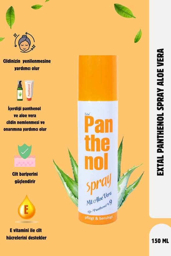 Panthenol Spray Mit Aloe Vera Panthenol %9 150 Ml