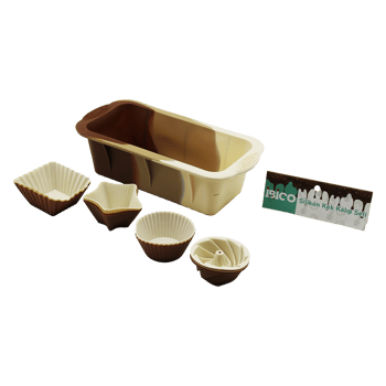 İ22-006 (13pcs) (silikon) (muffin & Baton) Kek Kalıp Set (baton=11.5x25cm) (3er Rüzgar Gülü & Yuvarlak & Yıldız & D.gen)