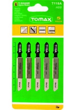 Tomax T-118a ( Metal ) ( 5pcs ) Dekopaj Bıçak Dekobaj ( Hss ) ( 1.2mm Testere ) ( 1-3mm Kalınlık Kesici )