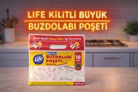 Life Kilitli Buzdolabı Poşeti Büyük Boy 10 Adet 23*31