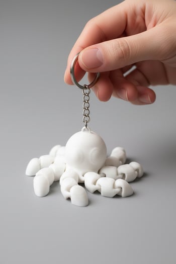 Ahtapot Figürlü Hareketli Anahtarlık