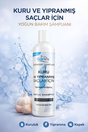 Garlex Kuru ve Yıpranmış Saçlar Için Sarımsak Şampuan- 250 Ml