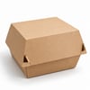 Kraft Hamburger Kutusu 12x12x8 Cm – Gıdaya Uygun