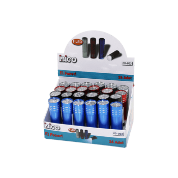 İ10-003 ( 9led ) ( Mini Boy: 8cm & Çap: 2.3cm ) ( Pilli ) El Feneri ( Metal Renkli Kasa )